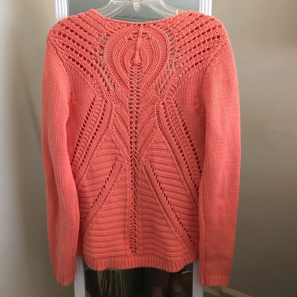 Soft Surroundings Coral Cardigan Sweater